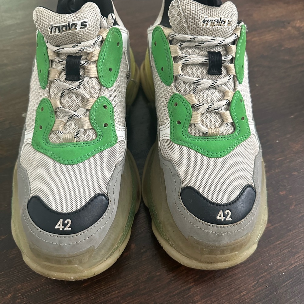Balenciaga Triple S Sneakers - Green, Gray, Black